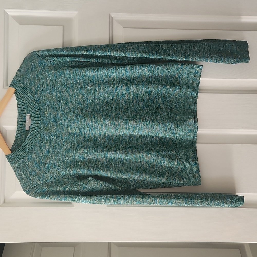 H&M Green and Blue Metallic Top